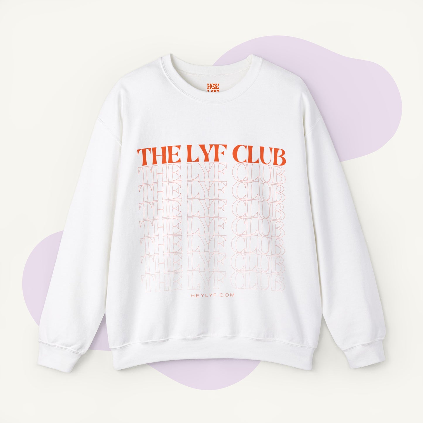 The LYF Club Stacked Sweatshirt - White