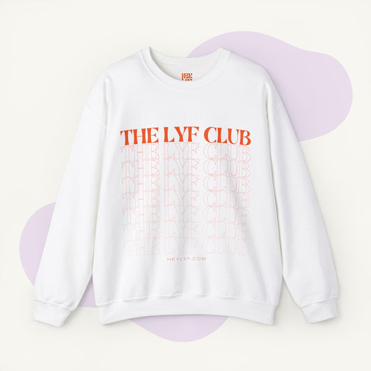 The LYF Club Stacked Sweatshirt - White